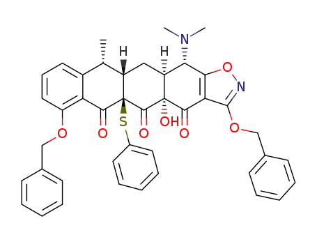 3,7-bis-benzyloxy-13-dimethylamino-4a-hydroxy-11-methyl-5a-phenylsulfanyl-11a,12,12a,13-tetrahydro-4aH,5aH,11H-1-oxa-2-aza-cyclopenta[b]naphthacene-4,5,6-trione
