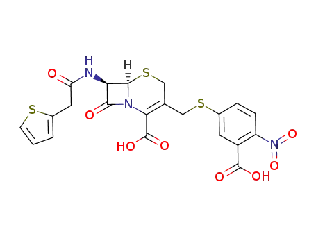 (6R,7R)-3-(((3-carboxy-4-nitrophenyl)thio)methyl)-8-oxo-7-(2-(thiophen-2-yl)acetamido)-5-thia-1-azabicyclo[4.2.0]oct-2-ene-2-carboxylic acid