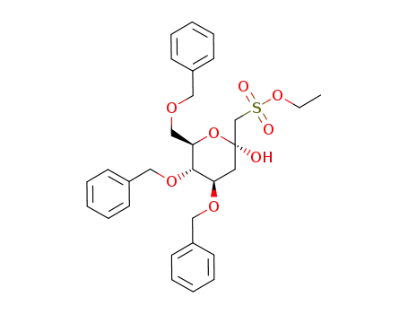 4,5,7-tri-O-benzyl-1,3-dideoxy-1-ethoxysulfonyl-α-D-arabino-hept-2-ulopyranose