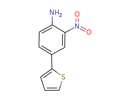 Molecular Structure of 405170-93-6 (Benzenamine, 2-nitro-4-(2-thienyl)-)
