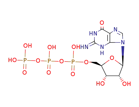 Molecular Structure of 86-01-1 (guanosine 5'-(tetrahydrogen triphosphate))