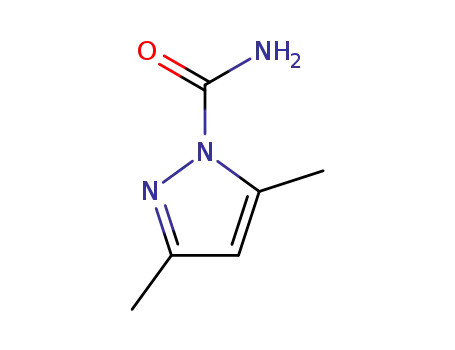 Molecular Structure of 934-48-5 (3,5-DIMETHYLPYRAZOLE-1-CARBOXAMIDE)