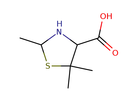 2,5,5-trimethyl-1,3-thiazolidine-4-carboxylic acid