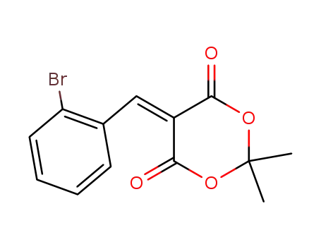 Molecular Structure of 15795-61-6 (1,3-Dioxane-4,6-dione, 5-[(2-bromophenyl)methylene]-2,2-dimethyl-)