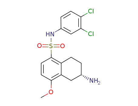 (6S)-6-amino-N-(3,4-dichlorophenyl)-4-methoxy-5,6,7,8-tetrahydronaphthalene-1-sulfonamide