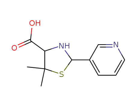 5,5-Dimethyl-2-(pyridin-3-yl)-thiazolidine-4(S)-carboxylic acid