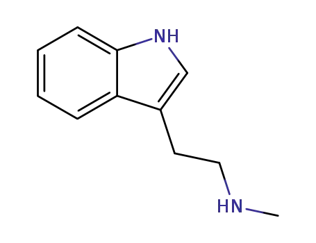 Molecular Structure of 61-49-4 (3-(2-Methylaminoethyl)indole)
