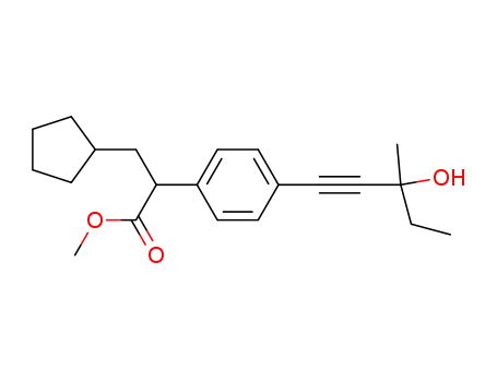 3-cyclopentyl-2-[4-(3-hydroxy-3-methyl-pent-1-ynyl)-phenyl]-propionic acid methyl ester
