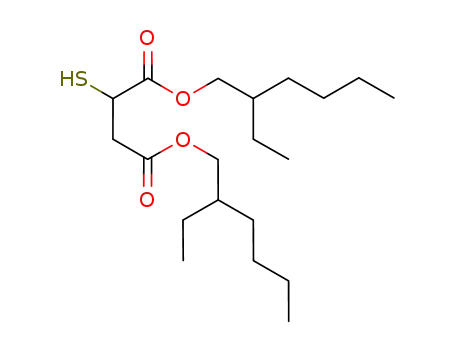 Molecular Structure of 65291-46-5 (Butanedioic acid, mercapto-, bis(2-ethylhexyl) ester)