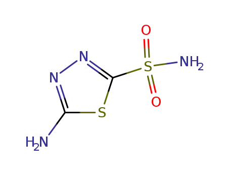 Molecular Structure of 14949-00-9 (5-AMINO-1,3,4-THIADIAZOLE-2-SULFONAMIDE)