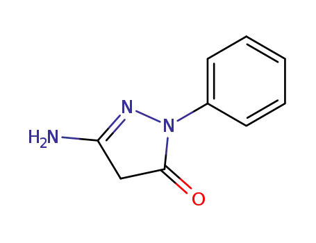 Molecular Structure of 4149-06-8 (3-AMINO-1-PHENYL-2-PYRAZOLIN-5-ONE)