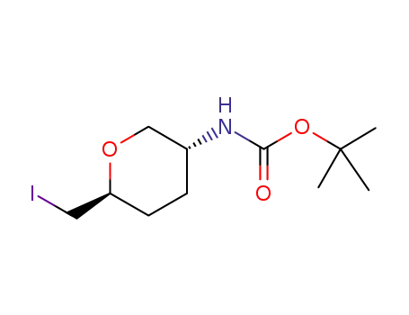 tert-butyl ((3R,6S)-6-(iodomethyl)tetrahydro-2H-pyran-3-yl)carbamate