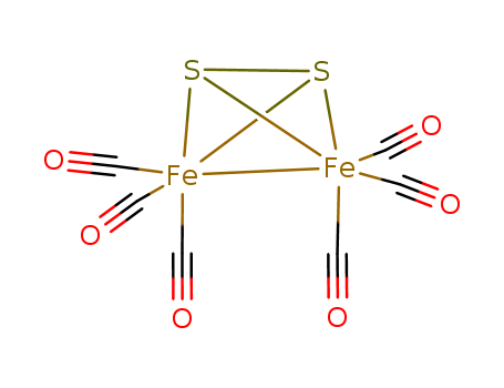 14243-23-3,Iron, hexacarbonyl[m-(disulfur-kS,kS':kS,kS')]di-, (Fe-Fe),Iron,hexacarbonyl[m-(disulfur-S,S':S,S')]di-,(Fe-Fe); Sulfur, mol. (S2), iron complex; Hexacarbonyldisulfidodiiron;Hexacarbonyldithioxodiiron