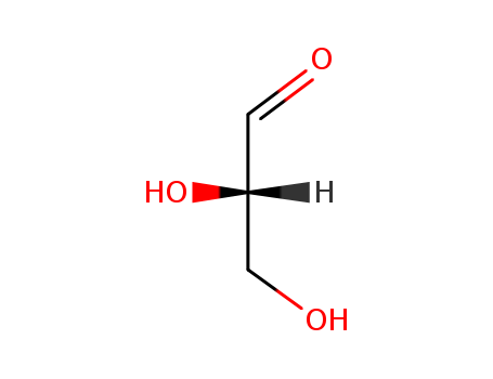497-09-6,L-Glyceraldehyde,Glyceraldehyde,L- (8CI); Propanal, 2,3-dihydroxy-, (S)-; (-)-Glyceraldehyde;(S)-(-)-2,3-Dihydroxypropanal; (S)-Glyceraldehyde; L-(-)-Glyceraldehyde;L-Glyceraldehyde