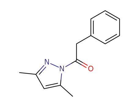 Molecular Structure of 36140-84-8 (1H-Pyrazole, 3,5-dimethyl-1-(phenylacetyl)-)