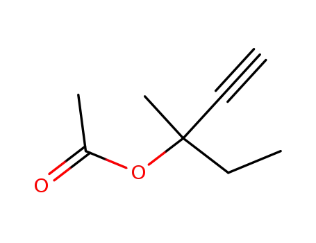 Molecular Structure of 1185-96-2 (3-methylpent-1-yn-3-yl acetate)