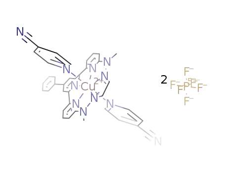 [Cu(PhC5H2N(C5H3NN(CH3)NCH)2)2(4-cyanopyridine)](PF6)2