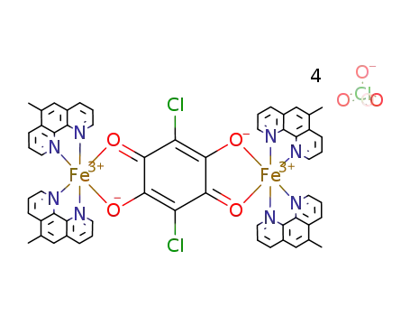 Fe2(C6Cl2O4)(CH3C12H7N2)4(4+)*4ClO4(1-)=[Fe2(C6Cl2O4)(CH3C12H7N2)4](ClO4)4
