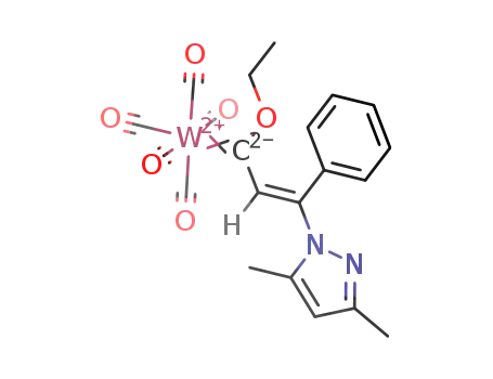 2-ethoxy-4-phenyl-4-(3',5'-dimethylpyrazol-1'-yl)-1,1,1,1,1-pentacarbonyl-1-tungsta-1,3-butadiene