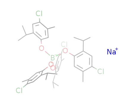 sodium tetrakis[4-chloro-5-methyl-2-(1-methylethyl)phenoxy]borate