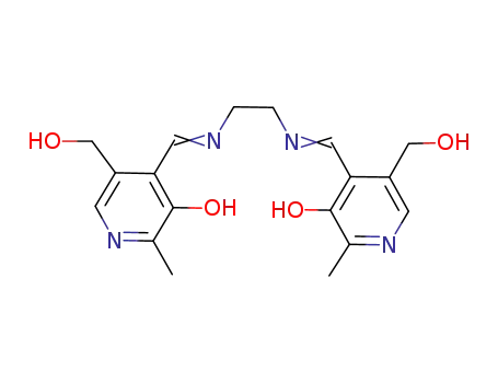 Molecular Structure of 88969-07-7 (3-Pyridinemethanol,
4,4'-[1,2-ethanediylbis(nitrilomethylidyne)]bis[5-hydroxy-6-methyl-)