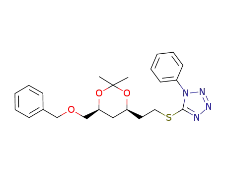 5-(2-((4R,6S)-6-(benzyloxymethyl)-2,2-dimethyl-1,3-dioxan-4-yl)ethylthio)-1-phenyl-1H-tetrazole