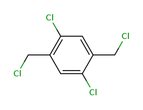 Molecular Structure of 50987-90-1 (Benzene, 1,4-dichloro-2,5-bis(chloromethyl)-)