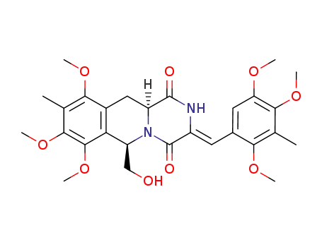 (6RS,11aSR)-6-hydroxymethyl-9-methyl-3-(3-methyl-2,4,5-trimethoxybenzylidene)-2,3,11,11a-tetrahydro-7,8,10-trimethoxy-6H-pyrazino[1,2-b]isoquinoline-1,4-dione