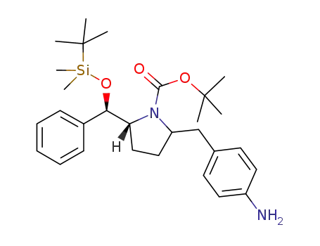 tert-butyl (5R)-2-(4-aminobenzyl)-5-[(R)-{[tert-butyl(dimethyl)silyl]oxy}(phenyl)methyl]pyrrolidine-1-carboxylate