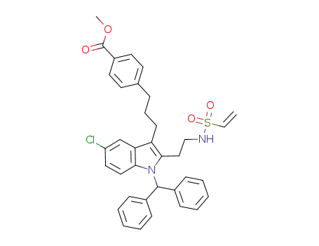 methyl 4-[3-(5-chloro-1-(diphenylmethyl)-2-{2-[(vinylsulfonyl)amino]ethyl}-1H-indol-3-yl)propyl]benzoate