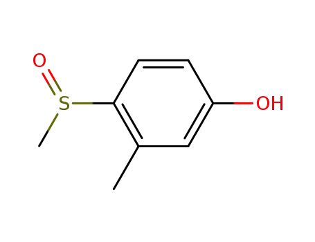 Molecular Structure of 14143-28-3 (Phenol, 3-methyl-4-(methylsulfinyl)-)
