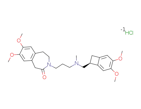 3-[3-({[(7S)-3,4-dimethoxybicyclo[4.2.0]octa-1,3,5-trien-7-yl]methyl}(methyl)amino)propyl]-7,8-dimethoxy-2,3,4,5-tetrahydro-1H-3-benzazepin-2-one hydrochloride