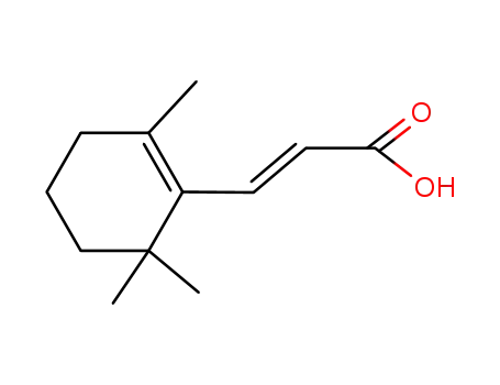 Molecular Structure of 14393-45-4 (2-Propenoic acid, 3-(2,6,6-trimethyl-1-cyclohexen-1-yl)-, (E)-)
