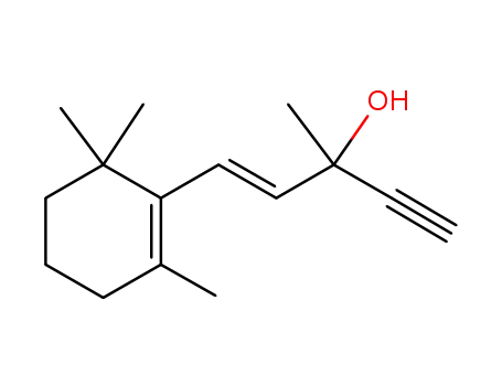Molecular Structure of 17974-59-3 (1-Penten-4-yn-3-ol, 3-methyl-1-(2,6,6-trimethyl-1-cyclohexen-1-yl)-,
(1E)-)