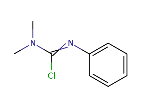 Molecular Structure of 7684-30-2 (N,N-DIMETHYL-N''-PHENYLCARBAMIMIDIC CHLORIDE)