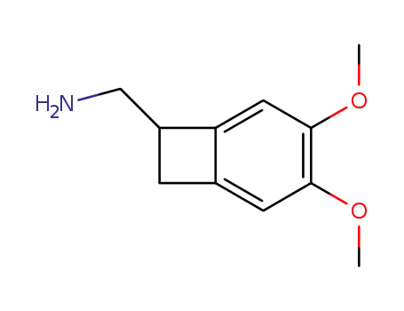 Molecular Structure of 73344-75-9 (C-(3,4-DIMETHOXY-BICYCLO[4.2.0]OCTA-1(6),2,4-TRIEN-7-YL)-METHYLAMINE)