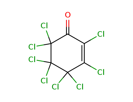 Molecular Structure of 4024-81-1 (perchlorocyclohex-2-en-1-one)