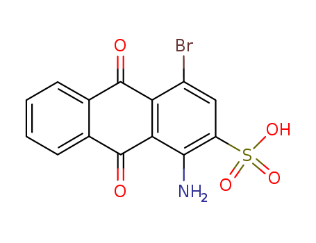116-81-4,Bromaminic acid,1-Amino-4-bromoanthraquinone-2-sulfonic acid;2-Anthraquinonesulfonicacid, 1-amino-4-bromo- (6CI);1-Amino-2-sulfonato-4-bromo-9,10-anthraquinone;NSC 7574;Alizarine Cyanol Grey G;