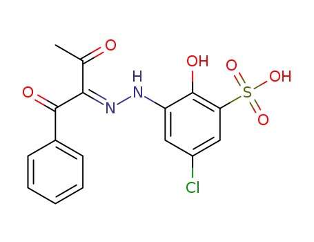 1-phenyl-2-(2-hydroxy-3-sulfo-5-chlorophenylhydrazo)butane-1,3-dione