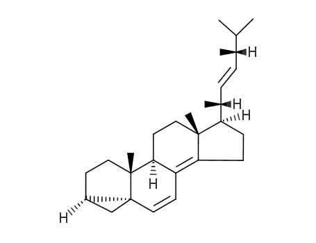 Molecular Structure of 24352-51-0 (3,5-Cycloergosta-6,8(14),22-triene)