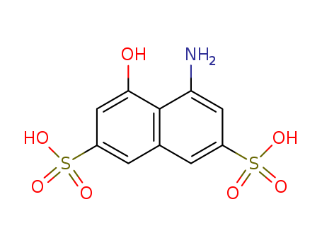 90-20-0,1-Amino-8-hydroxynaphthalene-3,6-disulphonic acid,1-Naphthol-3,6-disulfonicacid, 8-amino- (3CI);1-Amino-3,6-disulfo-8-naphthol;1-Hydroxy-8-amino-3,6-naphthalenedisulfonic acid;1-Naphthol-8-amino-3,6-disulfonicacid;3,6-Disulfo-8-hydroxy-1-naphthylamine;4-Amino-5-hydroxy-2,7-naphthalenedisulfonic acid;