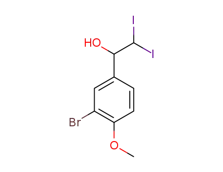 1-(3-bromo-4-methoxyphenyl)-2,2-diiodoethanol