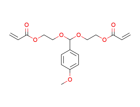 Molecular Structure of 917955-64-7 (2-Propenoic acid, [(4-methoxyphenyl)methylene]bis(oxy-2,1-ethanediyl)
ester)