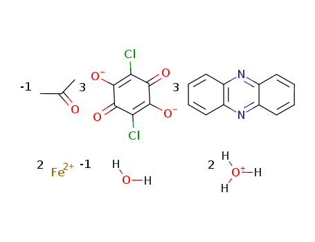 (H3O)2(phenazine)3(Fe2(chloranilic acid(2-))3*(acetone)n*(H2O)n