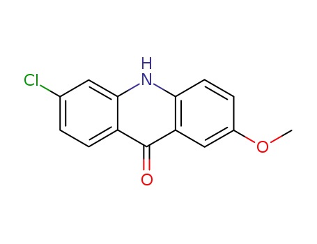 Molecular Structure of 13161-87-0 (6-chloro-2-methoxyacridin-9(10H)-one)