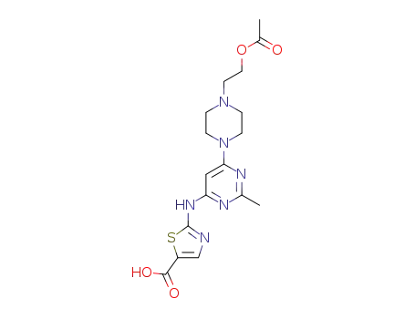 2-[[6-[4-(2-acetoxyethyl)-1-piperazinyl]-2-methyl-4-pyrimidinyl]amino]-5-thiazolecarboxylic acid