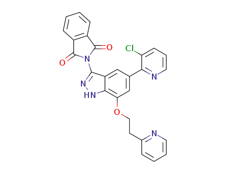 2-[5-(3-chloropyridin-2-yl)-7-(2-pyridin-2-ylethoxy)-1H-indazol-3-yl]-1H-isoindole-1,3(2H)-dione