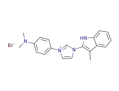 1-(4-(dimethylamino)phenyl)-3-(3-methyl-1H-indol-2-yl)-1H-imidazolium bromide