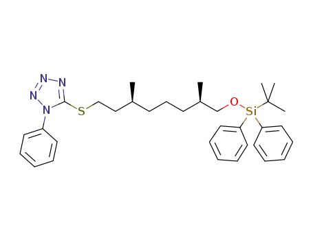 5-[8-(tert-butyldiphenylsilyloxy)-(3S,7R)-3,7-dimethyloctylsulfanyl]-1-phenyl-1H-tetrazole