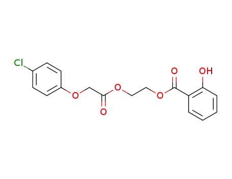 Molecular Structure of 63293-47-0 (Benzoic acid, 2-hydroxy-, 2-[[(4-chlorophenoxy)acetyl]oxy]ethyl ester)
